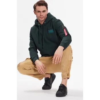 Pánská mikina Alpha Industries Mikina Back Print 178318 Tmavomodrá Regular Fit S