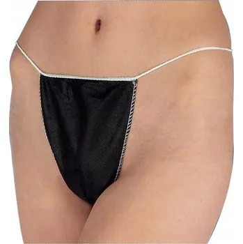 Kalhotky Tanga na jedno použití dámské pro procedury černé 100 ks