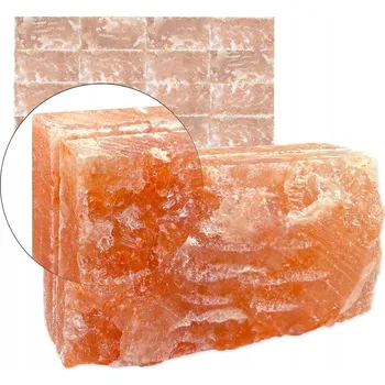 Obraz HIMÁLAJSKÁ SOLNÁ CIHLA 20x10x5 cm s DRÁŽKOU, jednostranně frézovaná, ŠTÍPANÁ