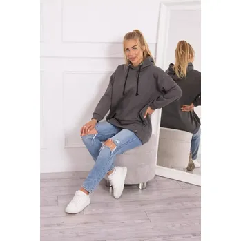 Dámská mikina Zateplená mikina se zapínáním na patentky grafitová UNI