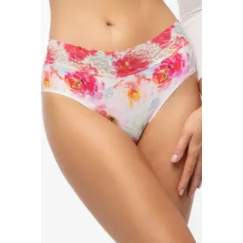 Dámské oblečení KALHOTKY PEONY HIPSTER bílo-růžová S