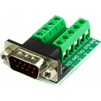 Převodník Elektroweb Adaptér terminálu RS232 DB9 samec konektor