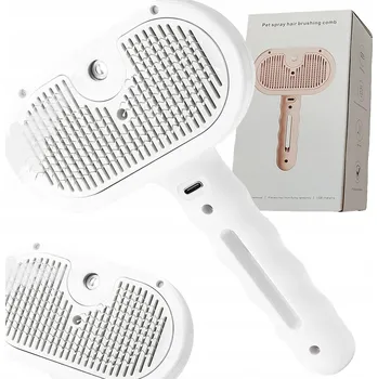 Kartáč pro zvířata Elektrický PARNÍ kartáč na ČESÁNÍ srsti psa kočky SAMOČISTÍCÍ