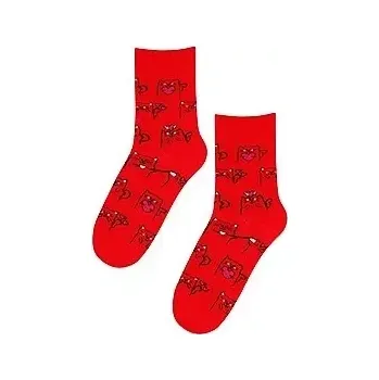 Pánské oblečení Dámské valentýnské ponožky Wola W84.01P, 36-41 modrá 36-38