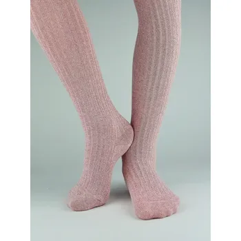 Noviti RB005 Dívčí punčocháče Lurex 140-146 Růžová 140-146