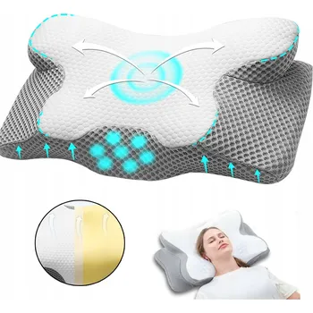 Polštář ORTOPEDICKÝ POLŠTÁŘ ERGONOMICKÝ Z PAMĚŤOVÉ PĚNY, PROFILOVANÝ POD KRK A ŠÍJI
