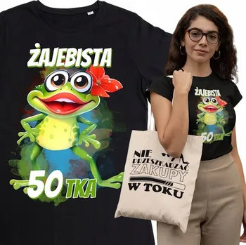 Dámské tričko DÁMSKÉ TRIČKO DÁREK K 50. NAROZENINÁM PRO ŽENU + TAŠKA