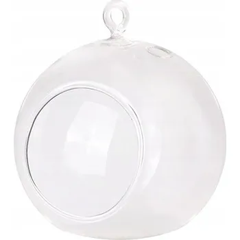 Svícen Skleněná koule svícen čirá průhledná