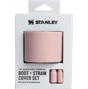 Termoska STANLEY Silikonový obal dna a slámky The Quencher Boot + Straw Topper 20oz/30oz Pink Dusk