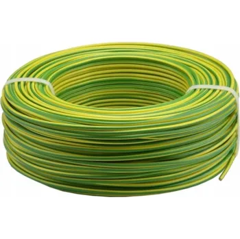 elektrický kabel Vodič DY 1,5 H07V-U 450/750V žluto-zelený 100m