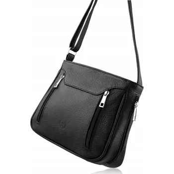 Kabelka Dámská Kabelka Přes Rameno Kožená Městská Černá přes Rameno Paolo Peruzzi