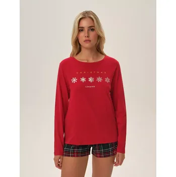 Pánské pyžamo Dámské pyžamo Feli 41898-33X Červená - Henderson Ladies XXL