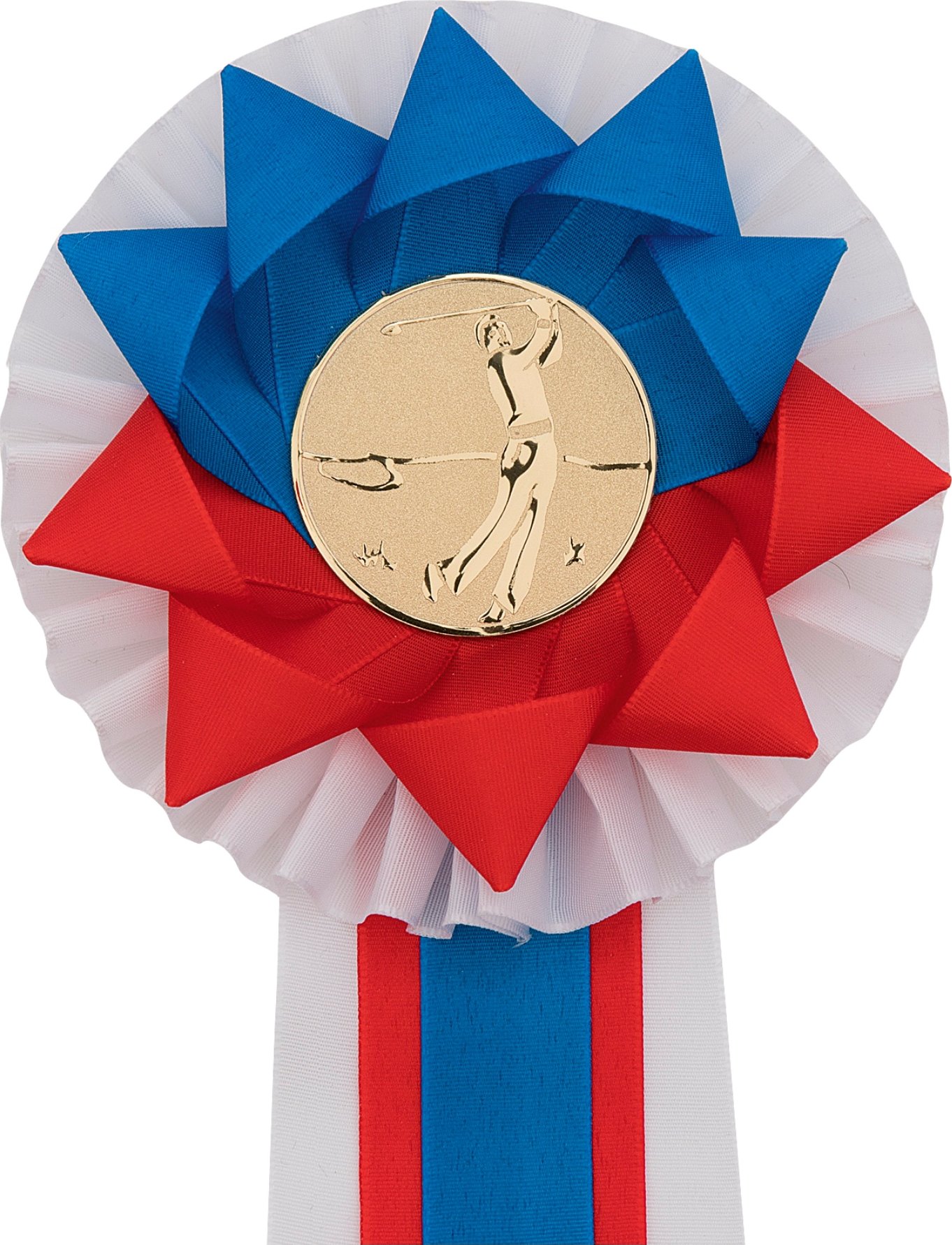 Kokarda dvouřadá KVĚTINA trikolóra, průměr 13 cm