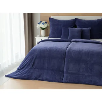 Povlečení Matějovský Bavlněný mikroplyš PREMIUM TMAVĚ MODRÝ Bavlněný mikroplyš povlak 70/90