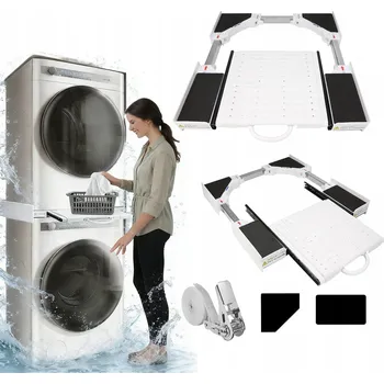 Univerzální spojovací díl pro pračku a sušičku 54-69,5 cm s výsuvnou policí, stabilní