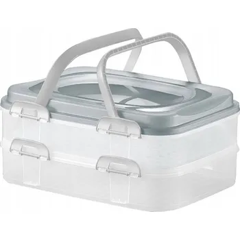 Dóza na potraviny Nádoba na dort Banquet 2x 2,7 l šedá