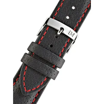Řemínek na hodinky Kožený řemínek Morellato Race M 4909C18.883, černý - 18 mm