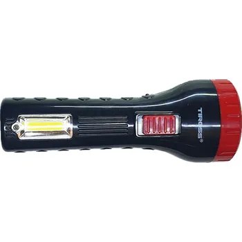 Svítilna Akumulátorová LED svítilna + COB s nabíječkou, 16 cm, 2 režimy, dosah 150 m Tiross