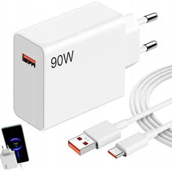 90W NABÍJEČKA S USB KABELEM PRO REDMI NOTE 14, 13, 12, XIAOMI PAD 6/5/ POCO X5