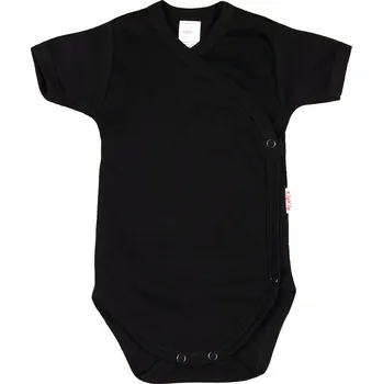 Kojenecký body Body Zavinovací Krátký Rukáv 100% Bavlna ČERNÉ vel 56 KLEKLE