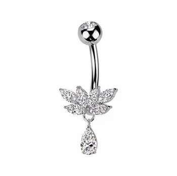 Piercing TB008 Piercing do pupíku - TITAN + bižuterie