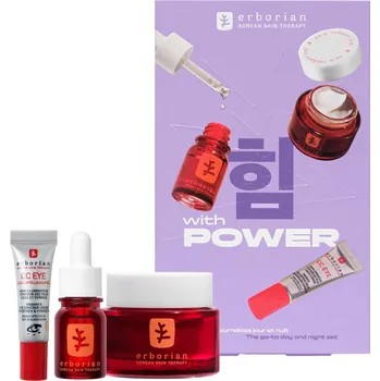 Pleťový krém Erborian Power Set Dore CC Krém + Oční Krém + Olej na obličej – sada