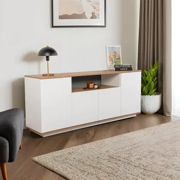 Komoda Konzolový stolek Arista - White, Atlantic Pine