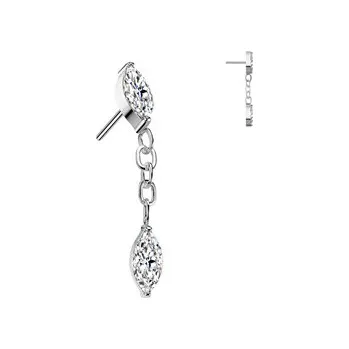 Piercing TIT1538-C Ozdobná část k PUSH IN piercingu TITAN