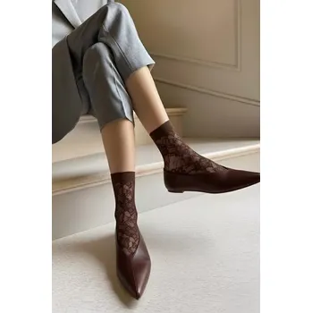 Pánská móda Veneziana ponožky Rosa Stile Ażur cappuccino Univerzální