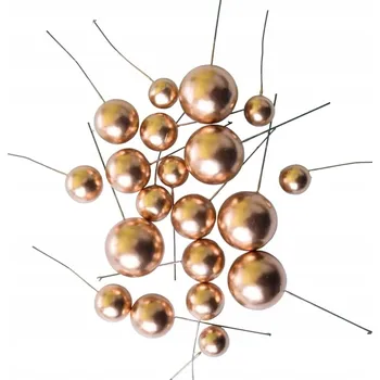 Jedlá dekorace na dort Zápich zlaté kuličky ozdoba kuličky na dort 20 ks