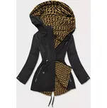 Černo/žlutá oboustranná dámská bunda parka (W703BIG) odstíny žluté 52