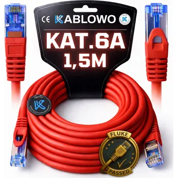 Síťový kabel LAN KABEL SÍŤOVÝ RJ45 CCA ETHERNET CAT.6A S/FTP 1,5M LANBERG