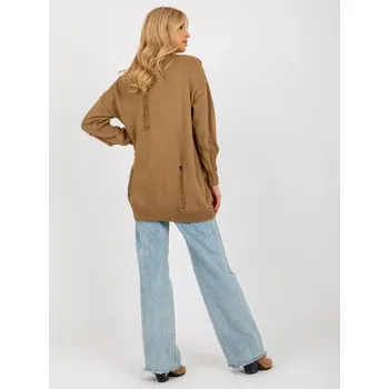 Dámský svetr Dámský kardigan LC SW 8042.60 velbloudí - FPrice jedna velikost