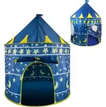Velký dětský stan - hrad plný fantazie - modrý