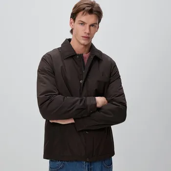 Dámský kabát Reserved - Bunda s límcem - pudrově hnědá - 541HZ-98X - 541HZ-98X-XXL