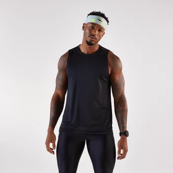 Pánské tričko KIPRUN Pánské běžecké tílko Run 100 2XL ČERNÁ