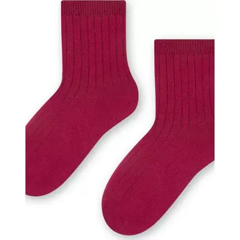 Dívčí oblečení PLETENÉ DĚTSKÉ PONOŽKY Z MERINO VLNY 130 kaštanové 23-25