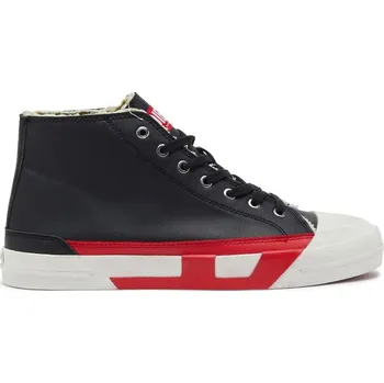 Pánské tenisky TENISKY DIESEL D-VERSE S-D-VERSE MID II SNEAKERS BLACK/CHINESE RED