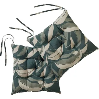 Potah na židli Blancheporte Sada 2 podsedáků na židli s potiskem listů zelená