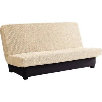 Napínací potah Blancheporte Žabičkovaný bipružný potah na pohovku clic-clac hnědošedá