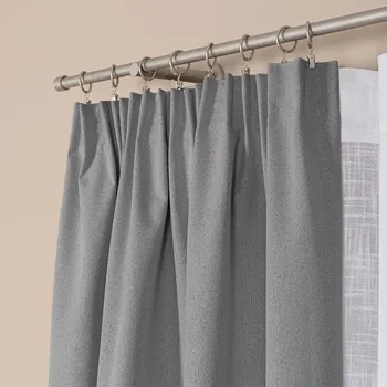 Dekorační zatemňující závěs SUPER BLACKOUT TAPE s řasící páskou světle šedá color 023 (cena za 1 kus) 140x250 cm 100% stínění Mybesthome