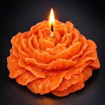 Svíčka Vonná svíčka Pivoňka | 70 g | Svíčkománie3D | Barva: Oranžová