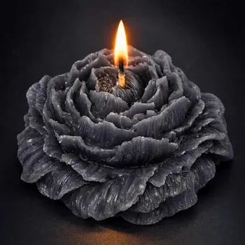 Svíčka Vonná svíčka Pivoňka | 70 g | Svíčkománie3D | Barva: Černá