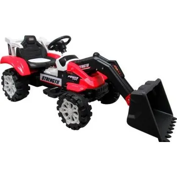 Dětské elektrovozidlo Buldozer C4 červený na akumulátor Hudba Světla