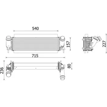 Chladič motoru Chladič turba MAHLE CI 646 001P