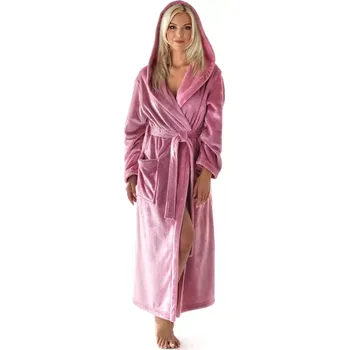 Dámský župan Dámský župan Siena s kapucí 3156 starorůžová - Vestis XL