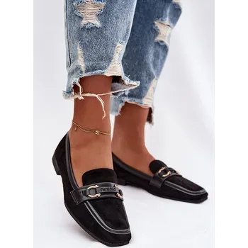 Dámské mokasíny Boto Mokasyny Loafersy Dámské S Ozdobným Prvkem Pantera Evelora Barva: Černá, Velikost: 39