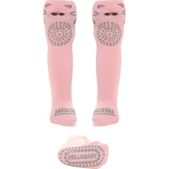 Dívčí oblečení DĚTSKÉ PONOŽKY 3XABS SK-100 Hnědá 18-23