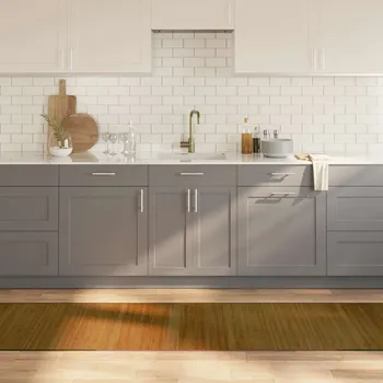 Koupelnová předložka zahrada-XL Koberec obdélníkový hnědý 70 x 500 cm bambus 376890