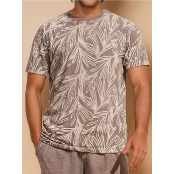 Sinsay - Tričko s ozdobným potiskem - hnědá - 7333F-84X - 7333F-84X-XS